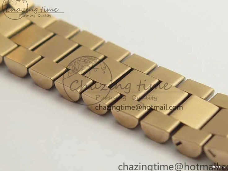 MiroTime 0412 DateJust 28mm RG BP Maker Best Edition Brown Diam Dial Fluted Bezel On RG Bracelet ETA TopPick 3441